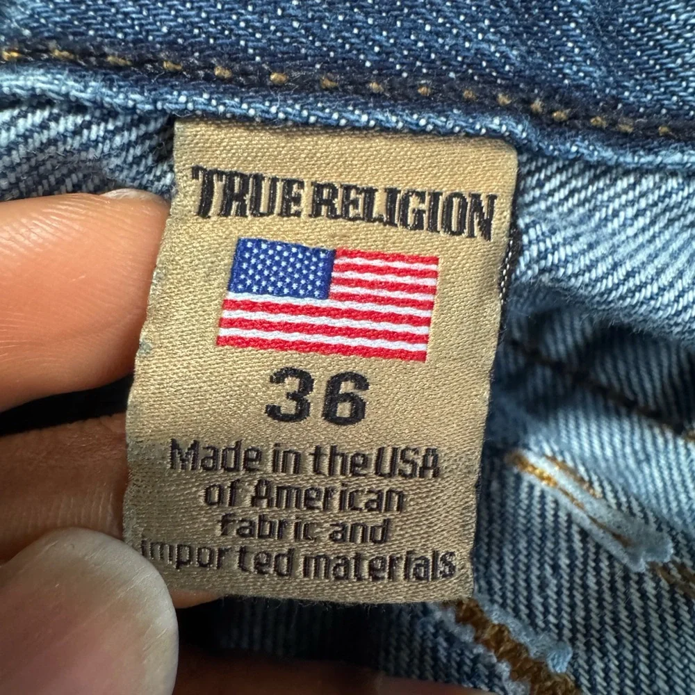 True Religion Geno Relaxed Slim Relax Etroit Dark Blue Straight Jeans